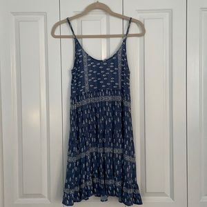 Rails Blue Pattern Cover Up Dress w/ Open Back